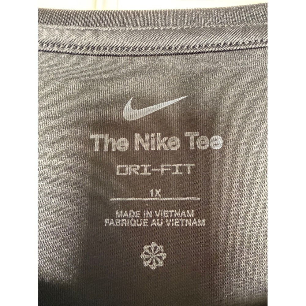 Nike Womens Dri-FIT Training T-Shirt Black Short Sleeve Swoosh Tee Plus 1X - Picture 5 of 8